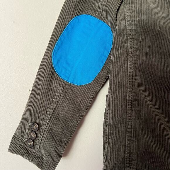 Mini Boden Boy's Corduroy Blazer Size 9-10Y Elbow Patches Pockets Cotton Jacket - Picture 5 of 8